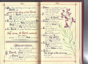 Text of Psalm 139 illuminated by James S. Freemantle